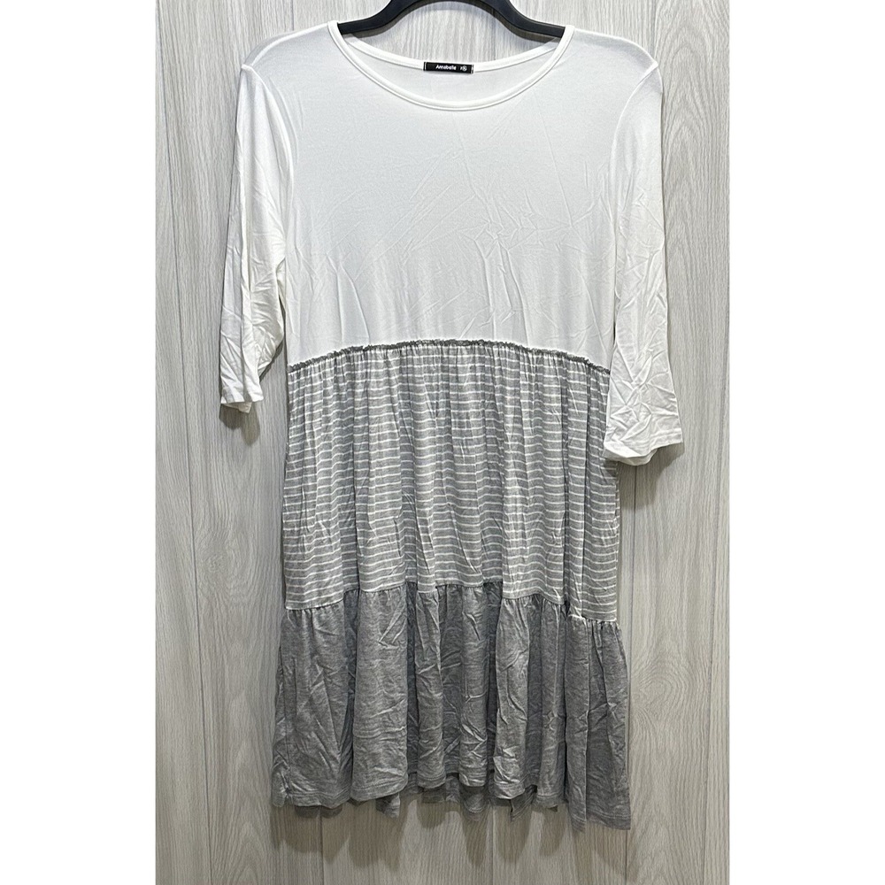 ANNABELLE Women's (Size 2XL) Rayon‎ Stretch Tiered Shirt/Dress 3/4 Sleeve